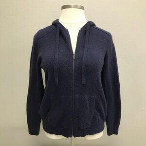 EV1 Navy Blue Zip-Up Hoodie with pockets, size XL